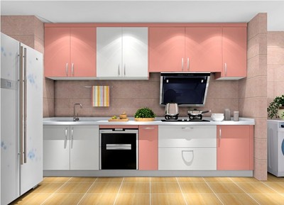 Pink Color Kitchen Cabinet Modern Style Kitchen Cabinet High
